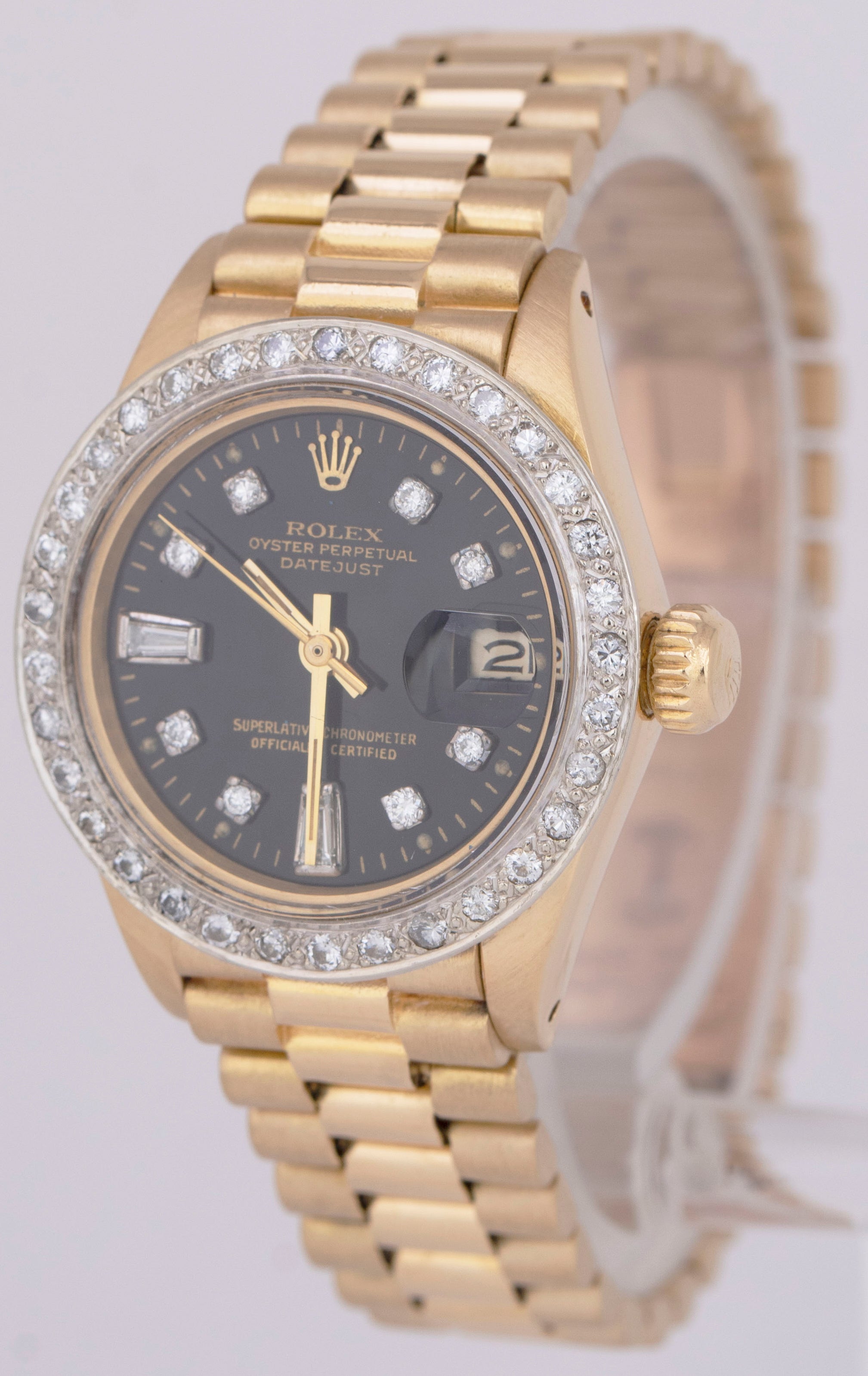 Rolex Datejust 18k Yellow Gold 6917 with Diamond Dial & Bezel