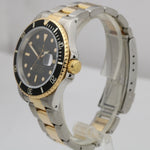 Rolex Submariner Two-Tone Yellow Gold Stainless Black Dial 40mm 16613 LN Watch