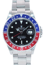2001 Rolex GMT-Master II Pepsi 40mm Steel Blue Red 16710 Watch Box