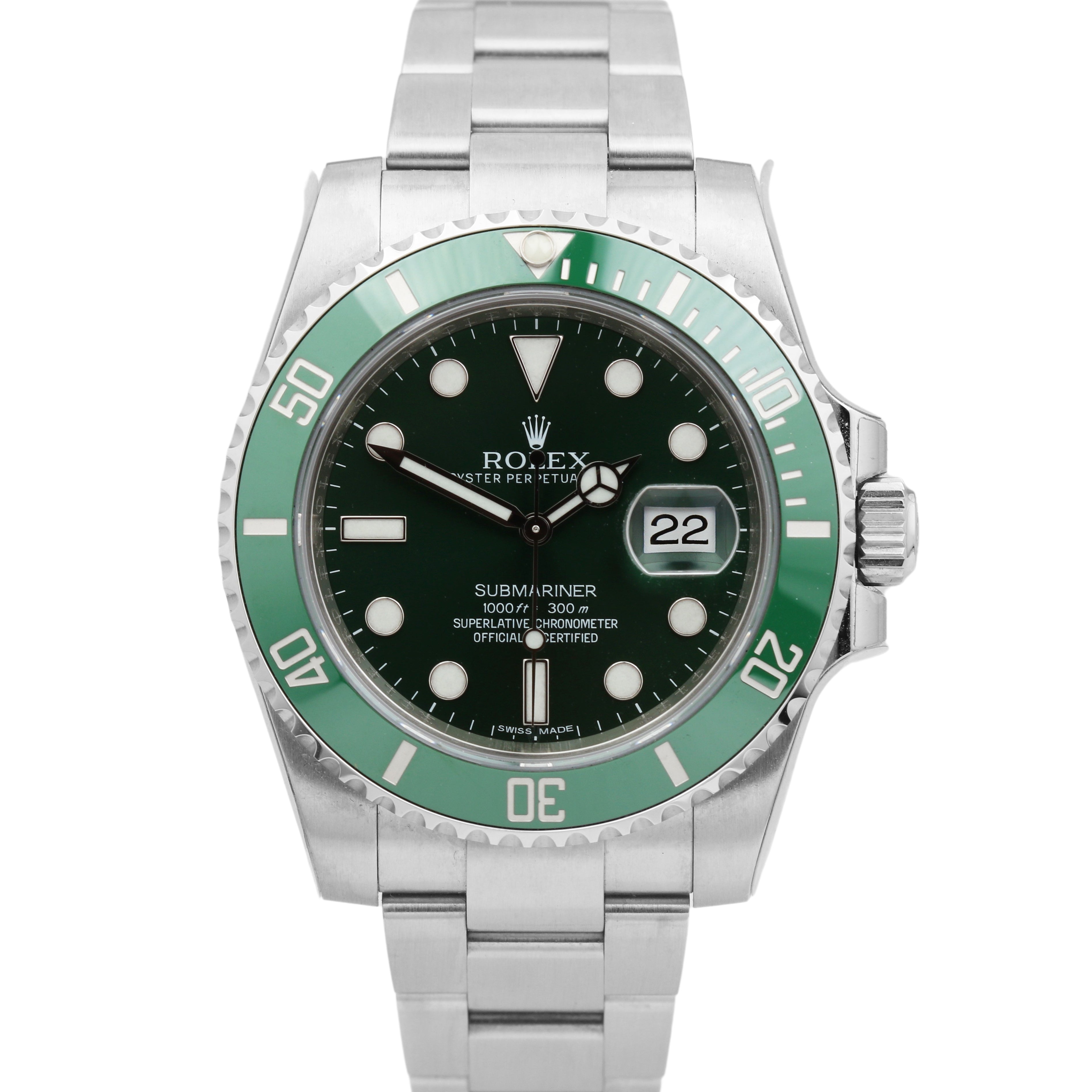 Rolex Submariner Hulk Full STICKERS OPEN CARD 116610LV