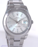 PAPERS Rolex DateJust II 116300 Silver Stick Stainless Steel 41mm Watch Box