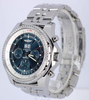 Breitling Bentley Neptune Blue Stainless Steel Date 48mm A44362 Watch