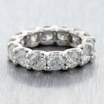 Modern 14k White Gold 5.60ctw Diamond Eternity Wedding Band Ring