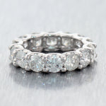 Modern 14k White Gold 5.60ctw Diamond Eternity Wedding Band Ring