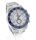 MINT Rolex Yacht-Master II 44mm Stainless Steel White Blue Ceramic Watch 116680