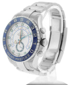 MINT Rolex Yacht-Master II 44mm Stainless Steel White Blue Ceramic Watch 116680