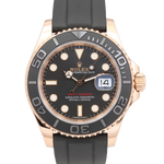 OPEN CARD MINT Rolex Yacht-Master 18K Everose Gold Oysterflex 40mm Watch 116655