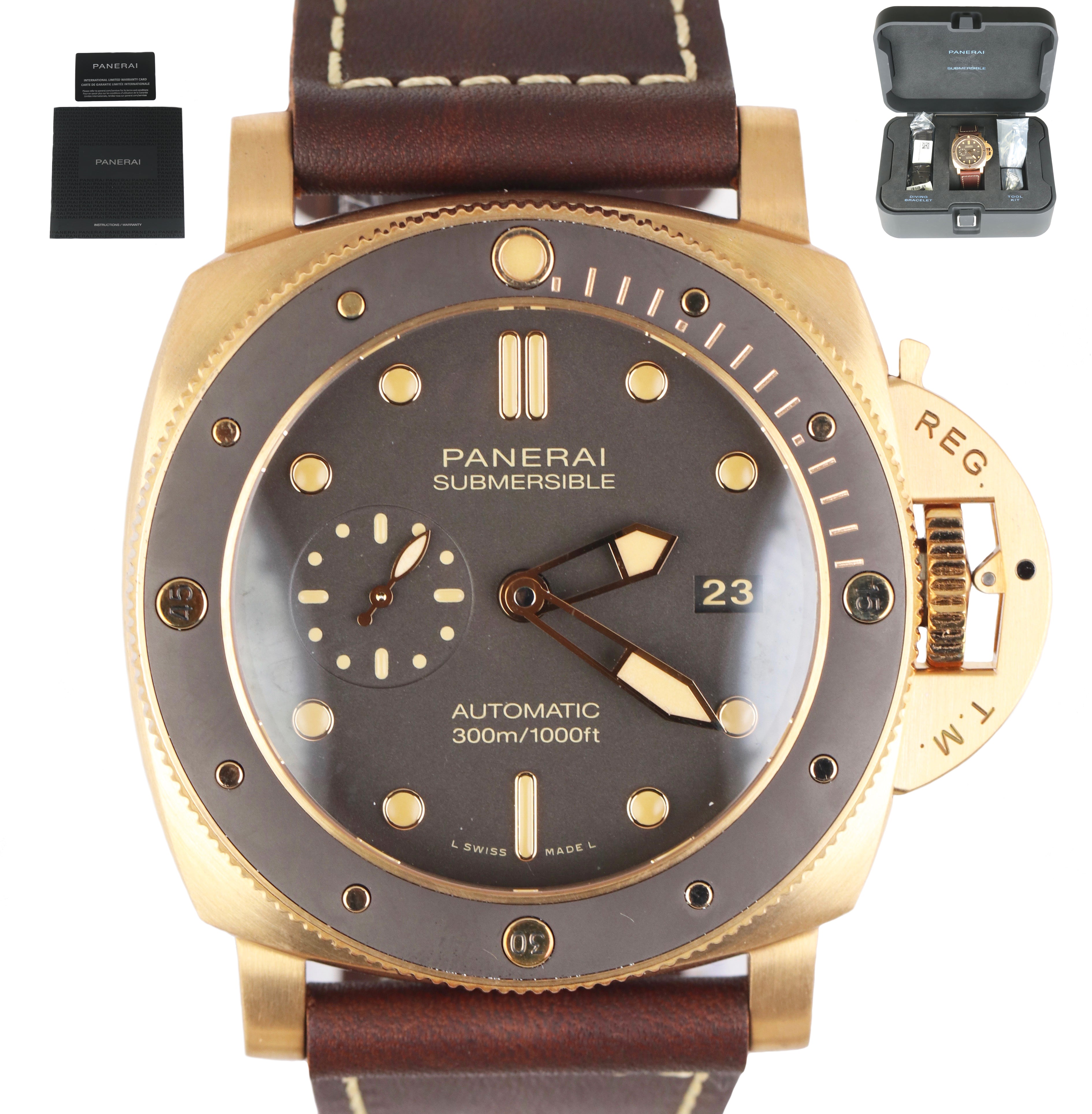 NEW 2020 Panerai Submersible 3 Day Bronzo PAM 968 Ceramic 47MM PAM0096