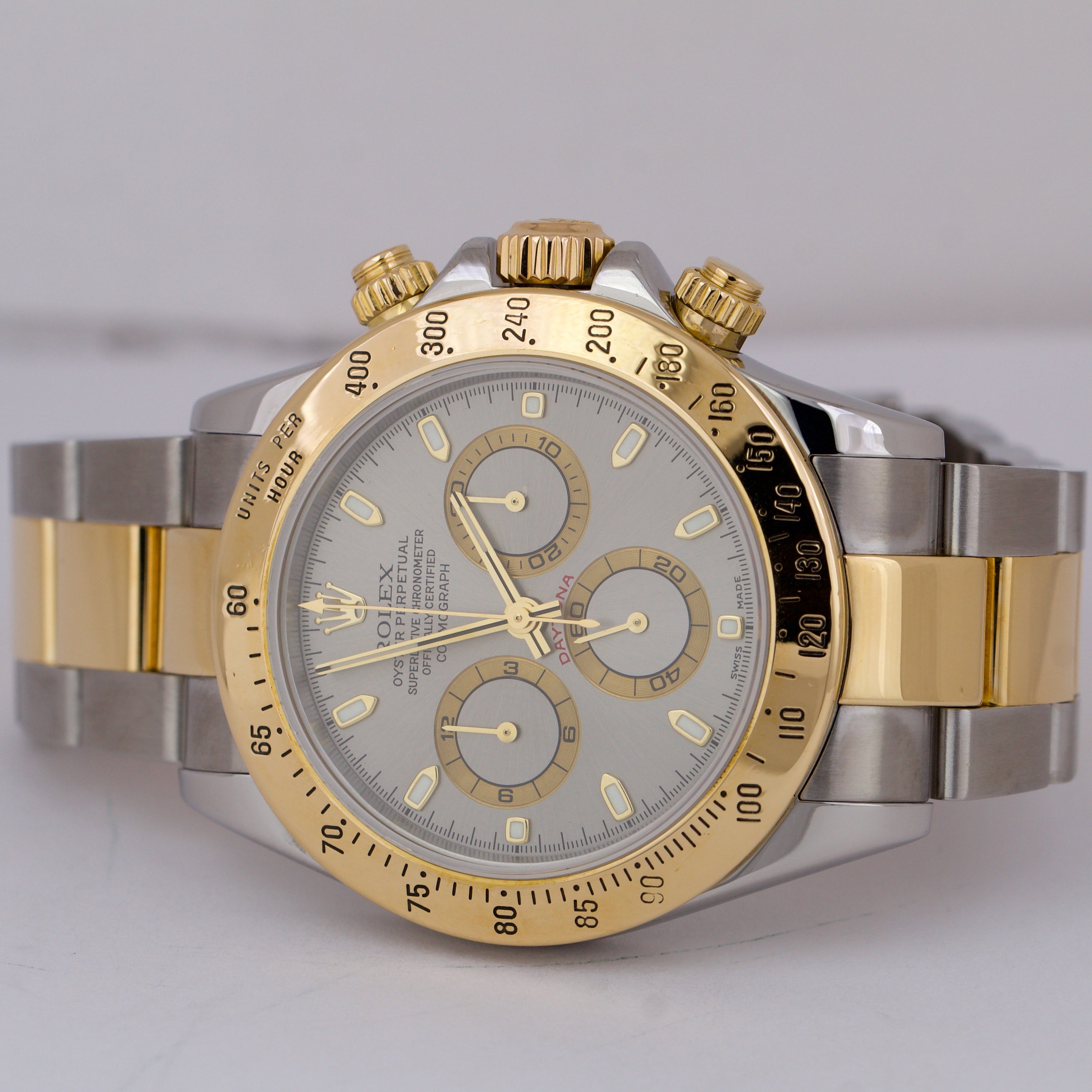 Rolex Daytona Cosmograph 40mm Slate Gray 18K Gold Steel Two-Tone 116523 Watch