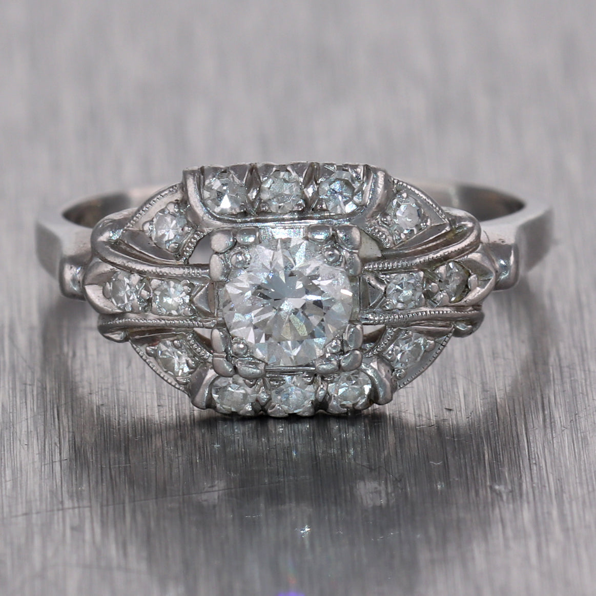1930s Old European-Cut Diamond Solitaire — Isadoras Antique Jewelry