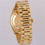 Rolex Day-Date President 36mm CHAMPAGNE BAGUETTE DIAMOND Fluted 18K Gold 18238