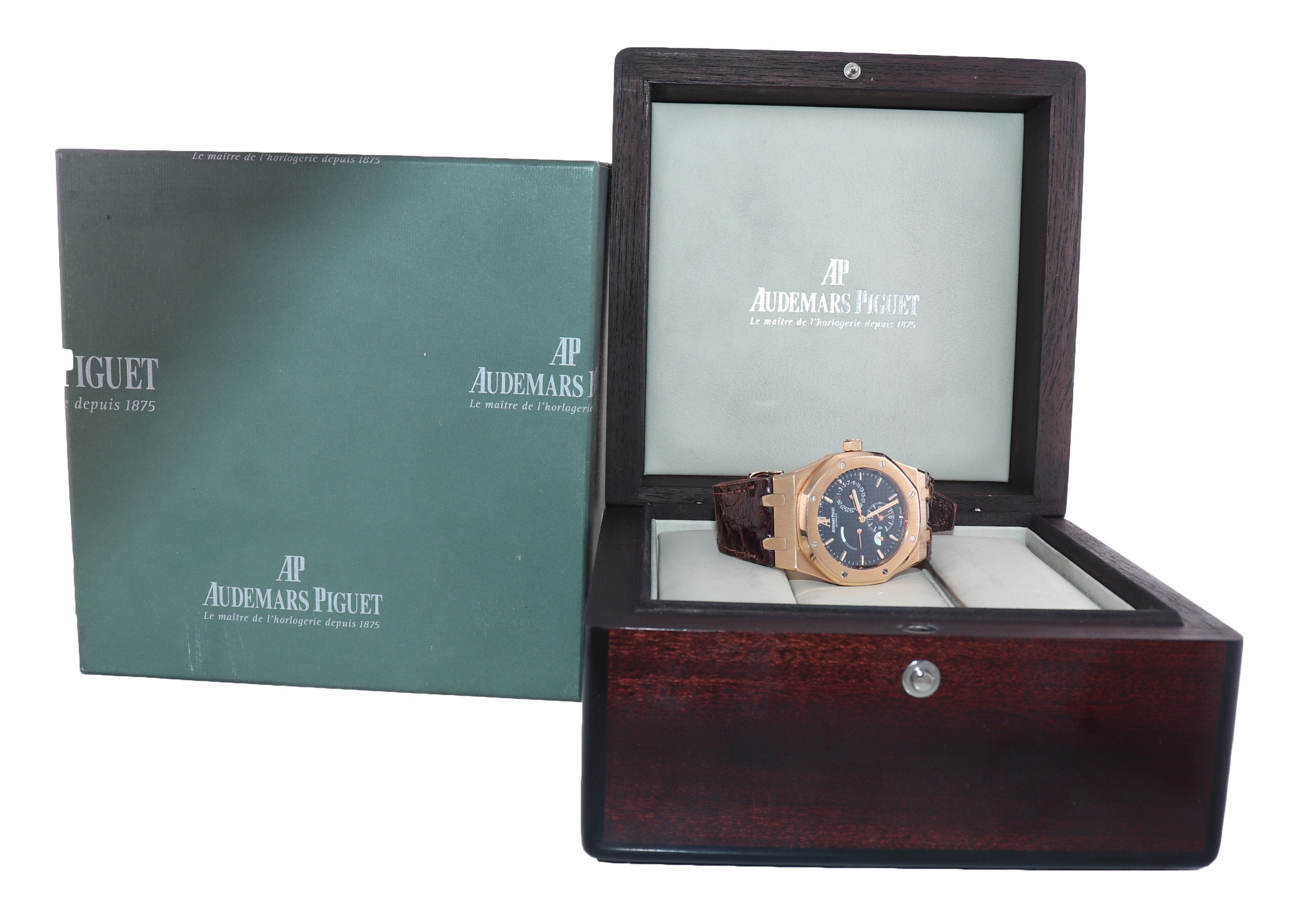 Audemars Piguet Royal Oak Dual Time Power Reserve 39mm Black Rose Gold 26120OR