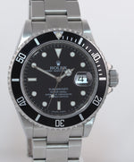 2009 PAPERS ENGRAVED REHAUT Rolex Submariner Date 16610 Steel 40mm Watch Box