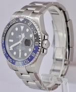 2015 Rolex GMT-Master II Batman Blue Black Ceramic 40mm Watch 116710 BLNR B+P