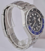 2015 Rolex GMT-Master II Batman Blue Black Ceramic 40mm Watch 116710 BLNR B+P