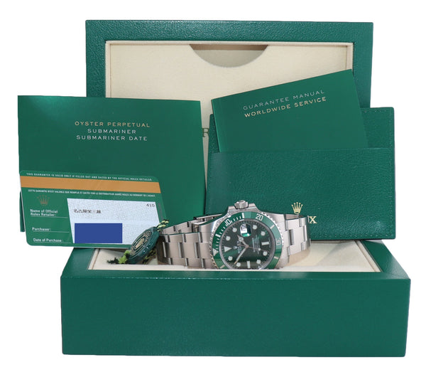 2020 MINT Rolex Submariner Hulk 116610LV Green 40mm Ceramic Watch Box –  Collectors Huntington