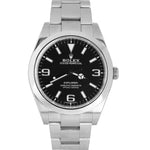 MINT 2018 Rolex Explorer I Black 3-6-9 FULL LUME 39mm 214270 Stainless Watch