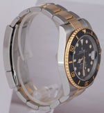 MINT Rolex Submariner Date Ceramic Two-Tone Stainless Gold Black Watch 116613 LN