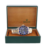 Rolex Submariner 16613 Two Tone Steel 18k Yellow Gold Blue Dial 40mm Dive Watch