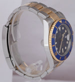 MINT 2016 Rolex Submariner Date Ceramic Two-Tone Gold Blue Watch 116613 LB B+P
