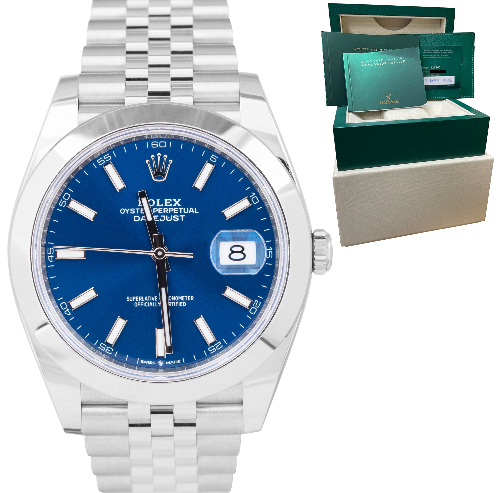 Datejust blue hot sale dial jubilee