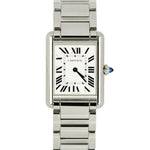 NEW Cartier Tank Must Large WSTA0052 Steel Silver Roman Quartz 33.7X25.5mm Watch