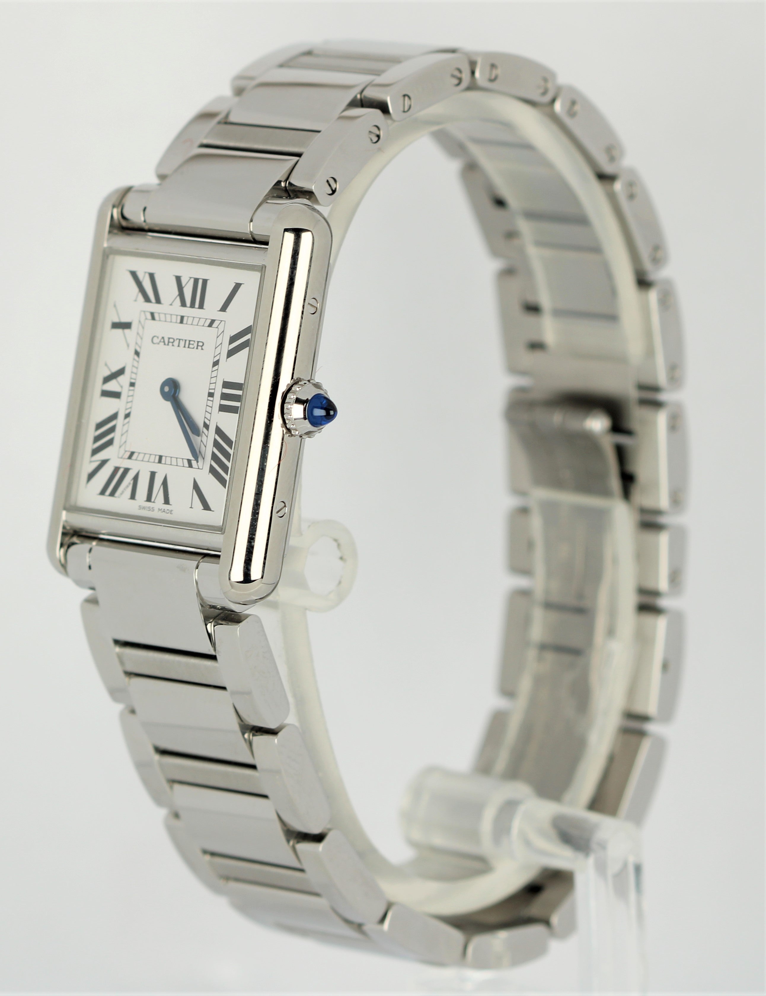 Tank louis cartier silver gilt watch Cartier Black in Silver Gilt - 33083362