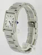 NEW Cartier Tank Must Large WSTA0052 Steel Silver Roman Quartz 33.7X25.5mm Watch
