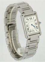 NEW Cartier Tank Must Large WSTA0052 Steel Silver Roman Quartz 33.7X25.5mm Watch