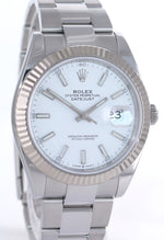 2020-2021 Rolex DateJust 41 126334 White Stick Steel Fluted Oyster Watch Box