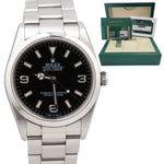 UNPOLISHED 2008 REHAUT Rolex Explorer I Black Stainless Steel 114270 36mm Watch