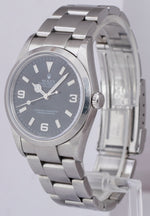 UNPOLISHED Rolex Explorer I Black 36mm Stainless Steel Automatic Watch 114270