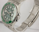 2013 Rolex Submariner Date HULK Stainless Green Ceramic 40mm Watch 116610 LV B+P