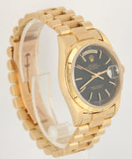 UNPOLISHED Rolex Day-Date Presidential Bark 36mm Black 18k Gold 18248 Watch
