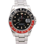 Rolex GMT-Master II Patina Creamy Coke Red Black Stainless 16710 T 40mm Watch