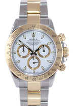 2004 Rolex Daytona 116523 White Chrono Steel 18k Gold Two Tone Watch Box