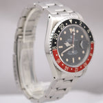 Rolex GMT-Master II Patina Creamy Coke Red Black Stainless 16710 T 40mm Watch
