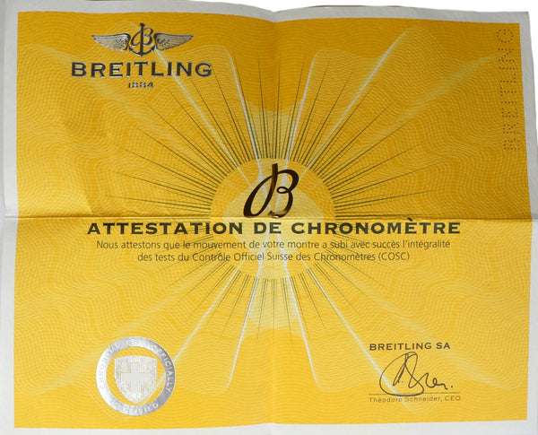 Breitling cheap cosc certificate