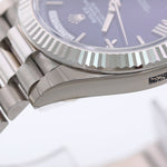 NEW STICKERS Rolex 40 White Gold President Day Date Blue Roman 228239 Watch