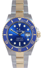 2021 PAPERS Rolex Submariner 41mm Blue 126613LB Two Tone Gold Watch Box