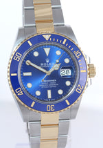 2021 PAPERS Rolex Submariner 41mm Blue 126613LB Two Tone Gold Watch Box