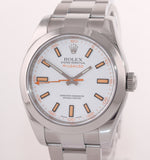 MINT Rolex Milgauss 116400 White Orange 40mm Steel Anti-Magnetic Watch Box