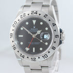 2004 Rolex Explorer II 16570 Stainless Steel Black Date GMT 40mm Watch Box