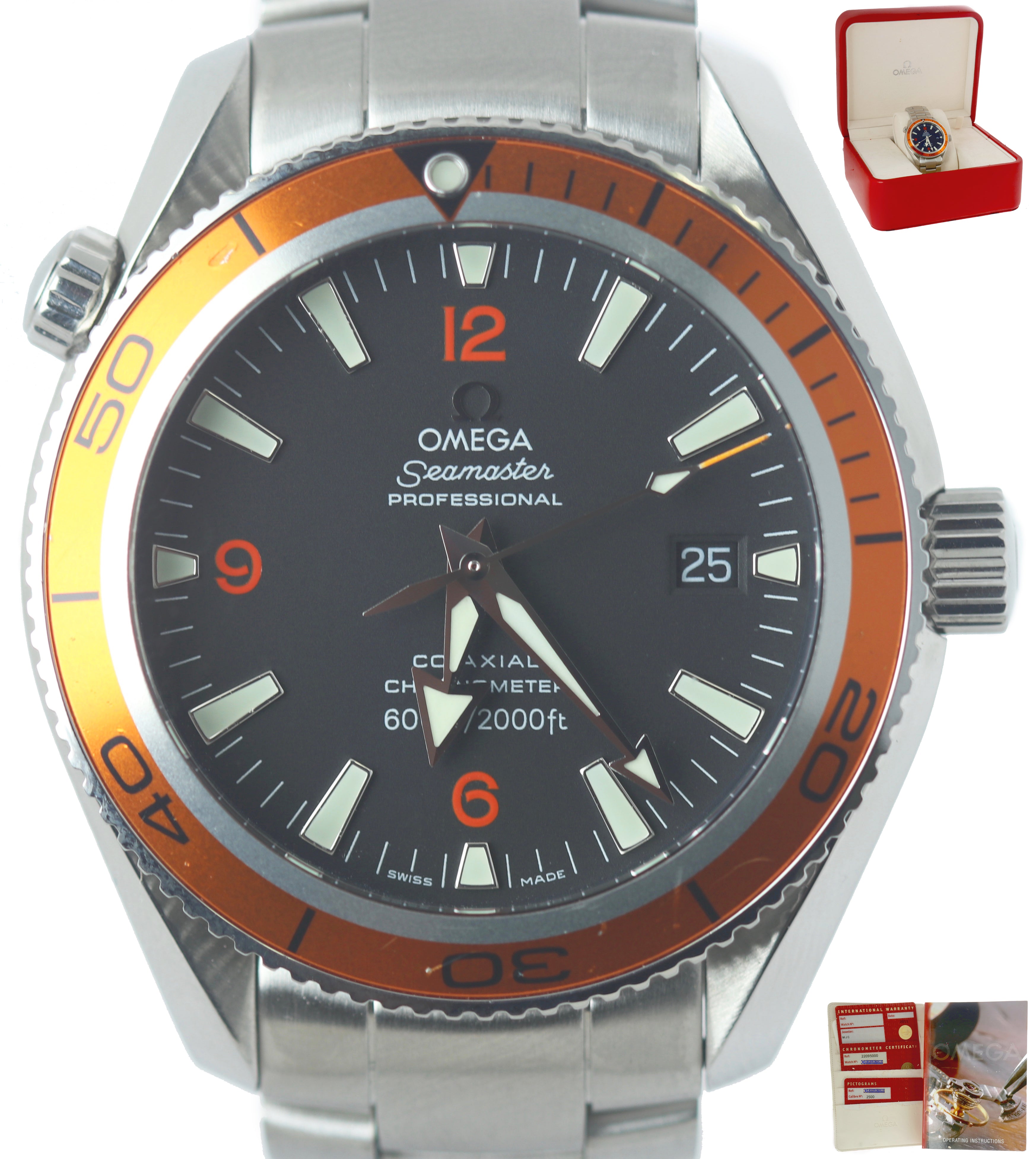 Omega Seamaster Planet Ocean Orange 42mm Stainless Co-Axial 600M 2209.