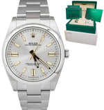 2021 Rolex Oyster Perpetual SILVER GOLD Stainless Steel Oyster 124300 41mm Watch