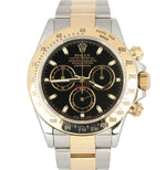 Rolex Daytona Cosmograph 40mm Black 18K Stainless Steel Two-Tone 116523 Watch