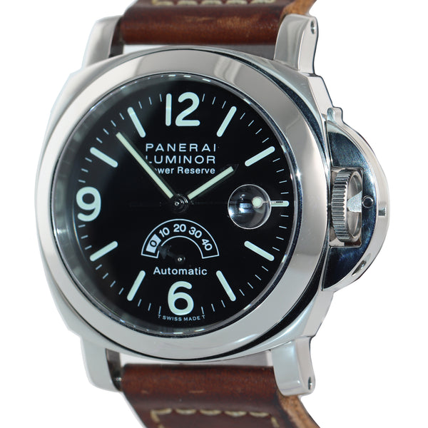 Panerai Luminor Power Reserve Tririum Automatic Date PAM 28 44mm Steel