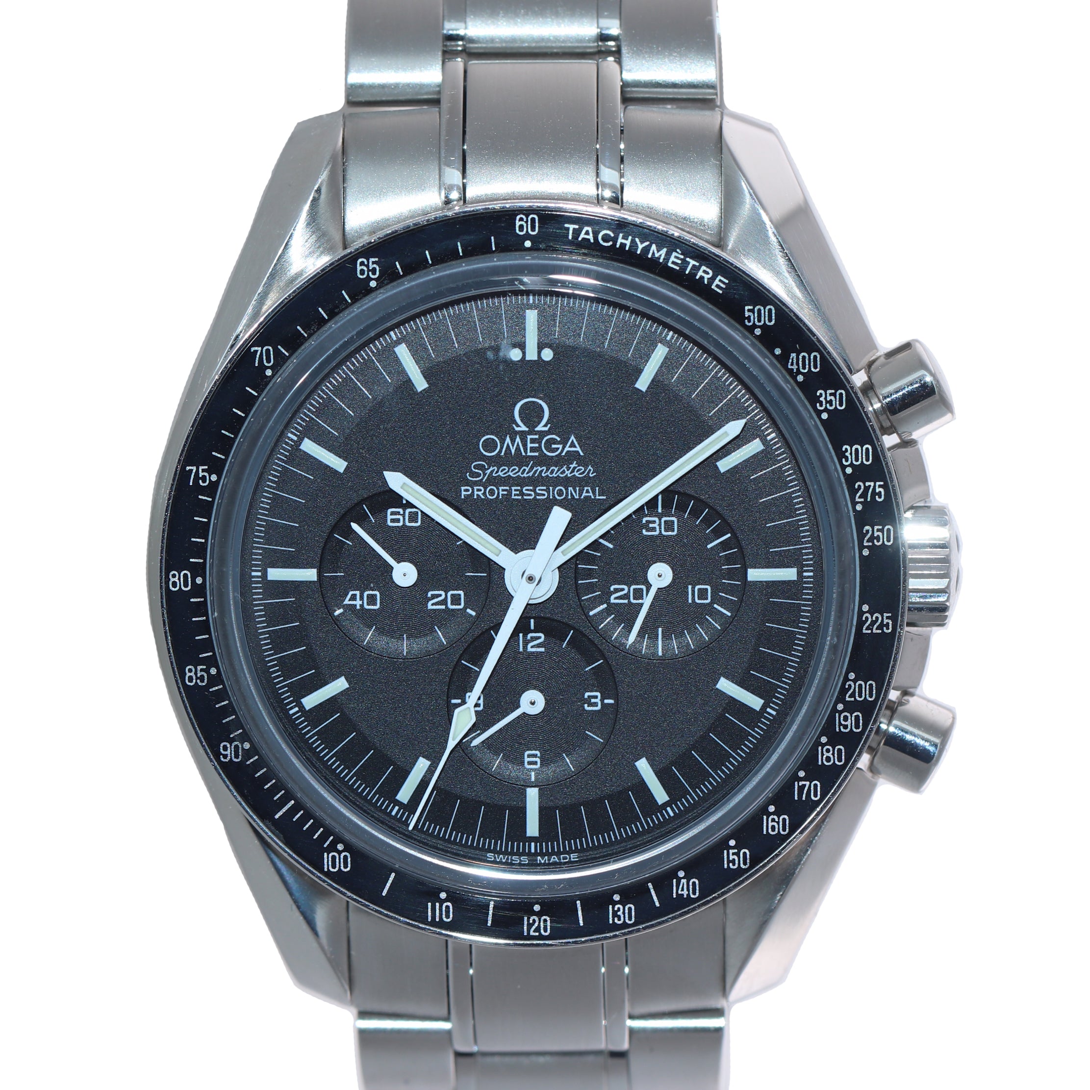 MINT PAPERS Omega Speedmaster Steel Chronograph Moon Sapphire Watch 35