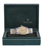 Rolex DateJust 16013 Two-Tone 18k Gold Steel Jubilee Champagne Dial Watch