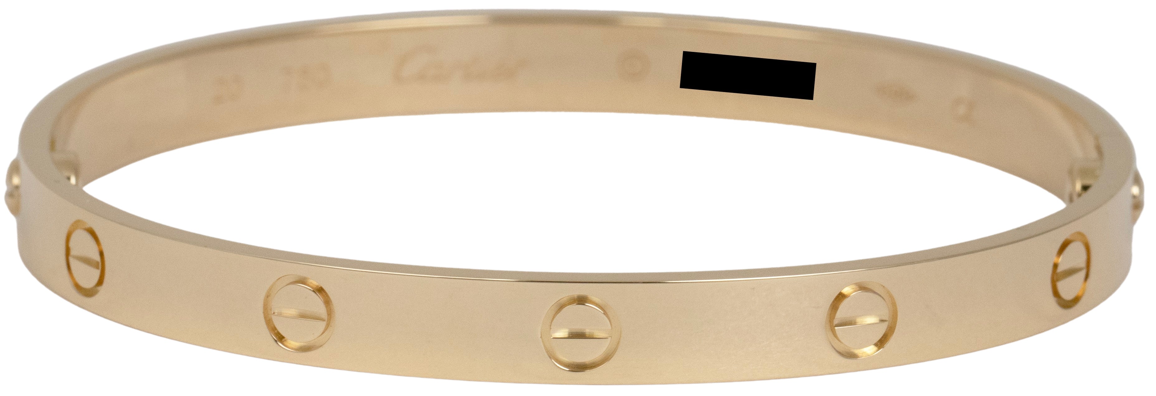 MINT Cartier LOVE Bracelet Size 20 Solid 18K Yellow Gold AU 750 BOX